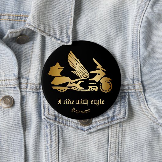 Knopf mit Motorradknopf Button (Beispiel)