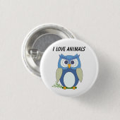 Knopf mit niedlichem Owl Button (Vorne & Hinten)