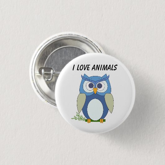 Knopf mit niedlichem Owl Button (Vorne & Hinten)