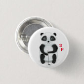 Knopf mit Panda Golf spielen Button (Vorne & Hinten)