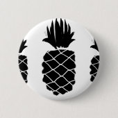 Knopf mit schwarzer Ananas Button (Vorderseite)
