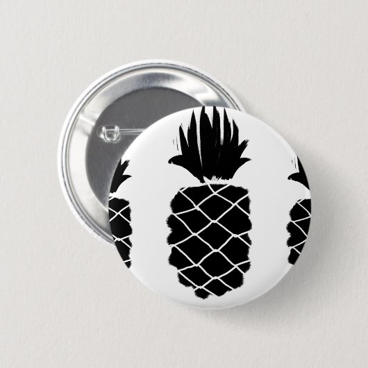 Knopf mit schwarzer Ananas Button (Vorne & Hinten)