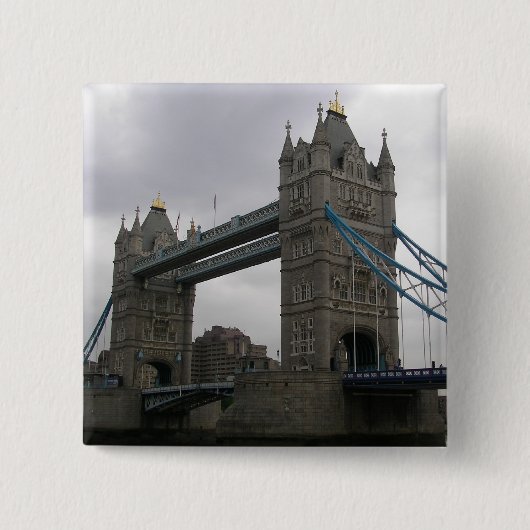 Knopf mit Tower Bridge über der Themse Button (Vorderseite)