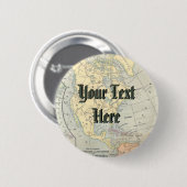 Knopf mit Vintage-Karte Button (Vorne & Hinten)