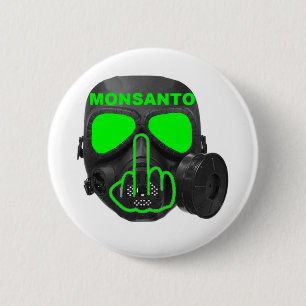 Knopf Monsanto Gasmaske drehen um Button