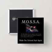 Knopf, MOSSA Flagge/Eagle Button (Vorne & Hinten)