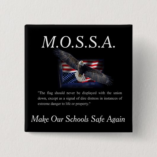 Knopf, MOSSA Flagge/Eagle Button (Vorderseite)