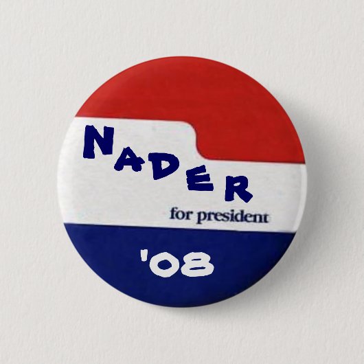 Knopf Nader '08 Button (Vorderseite)