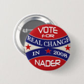 Knopf Nader 2008 Button (Vorne & Hinten)