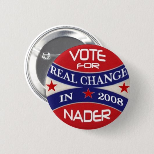Knopf Nader 2008 Button (Vorne & Hinten)