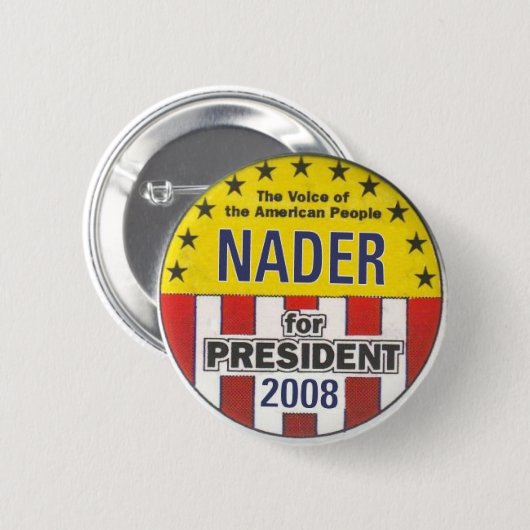 Knopf Nader 2008 Button (Vorne & Hinten)