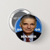 Knopf Nader 2008 Button (Vorne & Hinten)