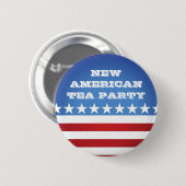 Knopf-Neues amerikanisches Tee-Party Button (Vorne & Hinten)