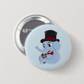 Knopf niedlicher Elefantenjunge Cartoon Button (Vorne & Hinten)
