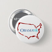 Knopf Obama 08 Button (Vorne & Hinten)