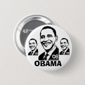 Knopf Obama '08 Button (Vorne & Hinten)