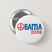 Knopf Obama 2008 Button (Vorne & Hinten)