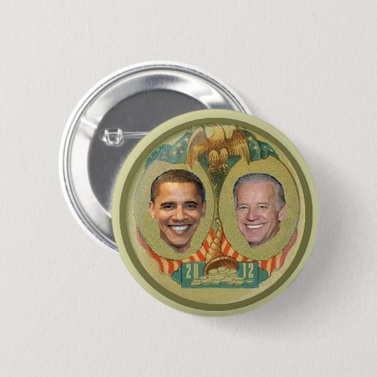 Knopf Obama 2012 Button (Vorne & Hinten)