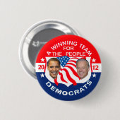 Knopf Obama 2012 Button (Vorne & Hinten)