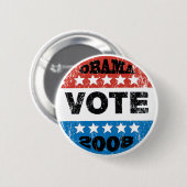 Knopf Obama-Abstimmungs-2008 Button (Vorne & Hinten)