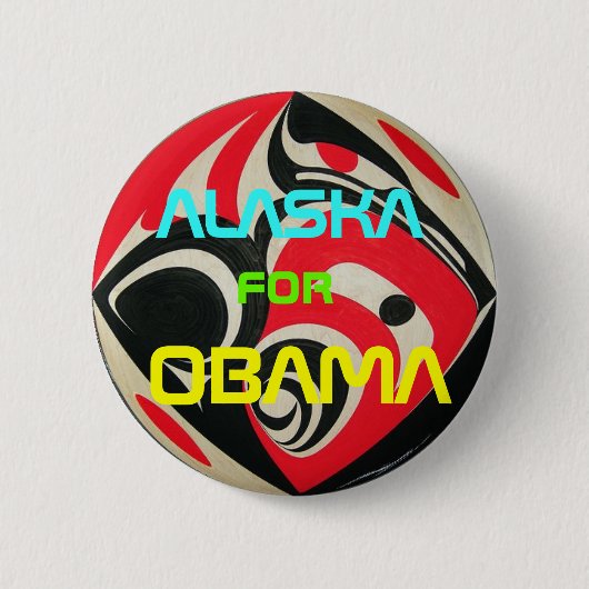 Knopf Obama Alaska Button (Vorderseite)