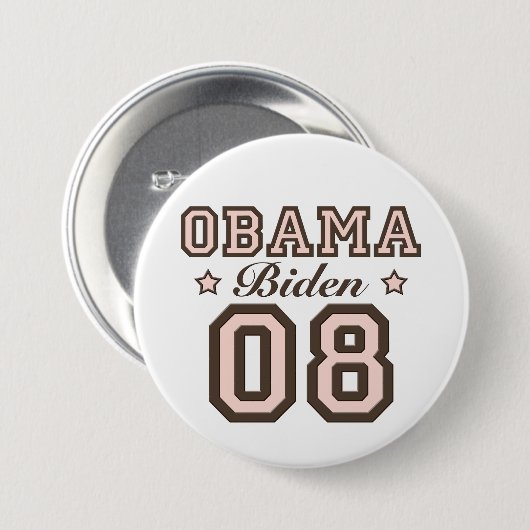 Knopf Obama Biden 08 Button (Vorne & Hinten)