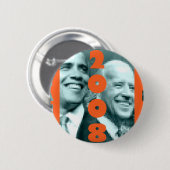 Knopf Obama Biden 2008 Button (Vorne & Hinten)