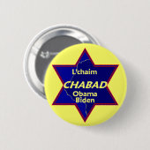 Knopf Obama Biden CHABAD Button (Vorne & Hinten)
