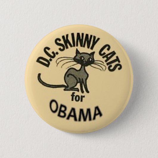 Knopf Obama D.C. Skinny Cats Button (Vorderseite)