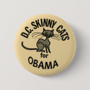 Knopf Obama D.C. Skinny Cats Button