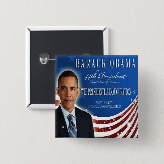 Knopf Obama-Einweihungs-2013 Button (Vorne & Hinten)