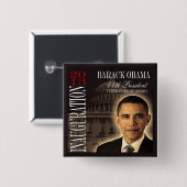 Knopf Obama-Einweihungs-2013 Button (Vorne & Hinten)