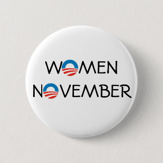 KNOPF OBAMA-FRAUEN-NOVEMBERS PINBACK BUTTON