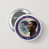 Knopf Obama JFK Button (Vorne & Hinten)