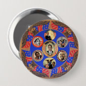 Knopf Obama-Kaleidoskop-4-Inch Button (Vorne & Hinten)