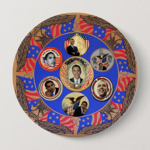 Knopf Obama-Kaleidoskop-4-Inch Button