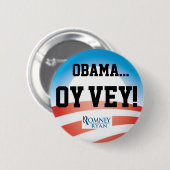 KNOPF OBAMA OY VEY BUTTON (Vorne & Hinten)