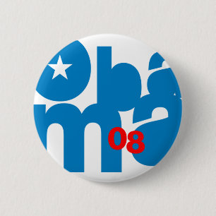 Knopf Obama-Quadrats 08 Button