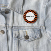 Knopf "Orange Zickzack Glitzer Baby Shooting" Button (Beispiel)