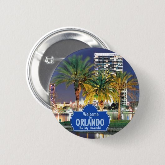 Knopf Orlandos Florida Button (Vorne & Hinten)