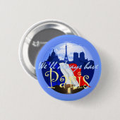 Knopf PARIS Frankreich Button (Vorne & Hinten)