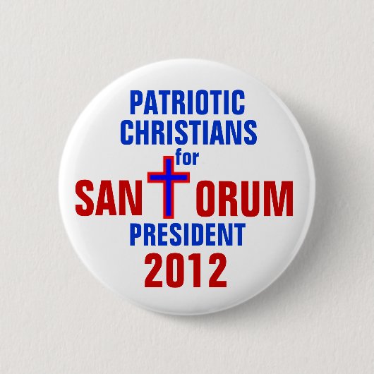 KNOPF-PATRIOTISCHE CHRISTEN RICK SANTORUM 2012 BUTTON (Vorderseite)