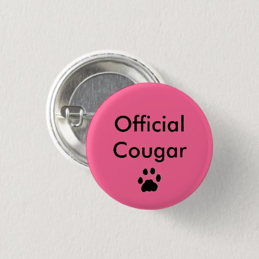 KNOPF pawprint, offizieller Cougar Button (Vorne & Hinten)