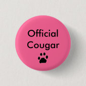 KNOPF pawprint, offizieller Cougar Button (Vorderseite)