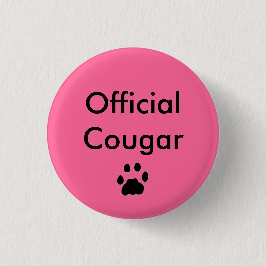 KNOPF pawprint, offizieller Cougar Button (Vorderseite)