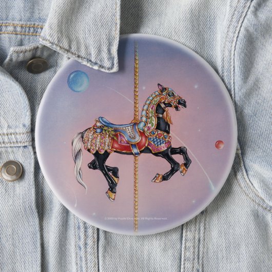 Knopf - Petaluma Karussell-Pferd 1 Button (Beispiel)