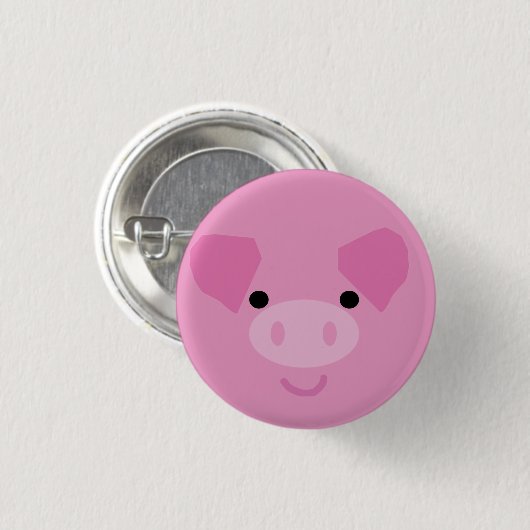 Knopf Pink Piggy Button (Vorne & Hinten)