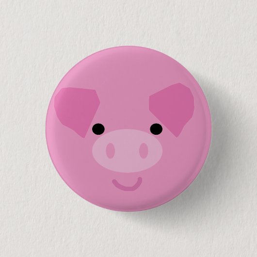 Knopf Pink Piggy Button (Vorderseite)