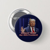 Knopf Präsidenten-Donald Trump Button (Vorne & Hinten)