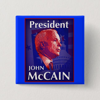 Knopf Präsidenten-John McCain Button